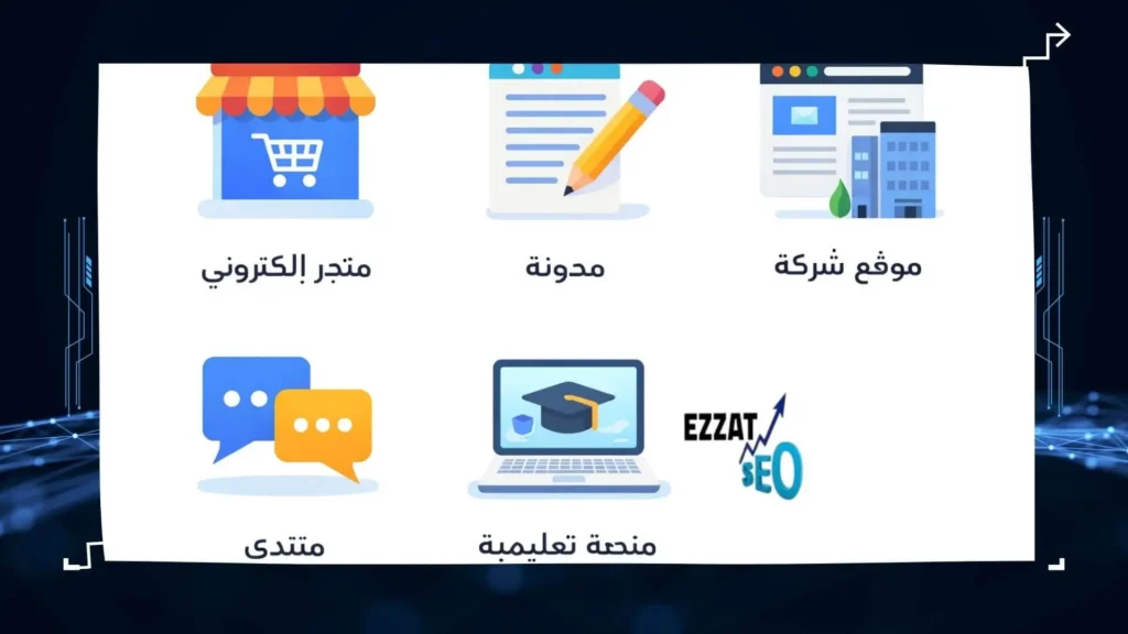 أنواع المواقع الإلكترونية التي تدعمها شركات الاستضافة